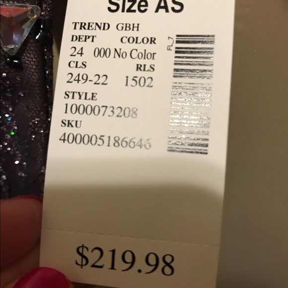 Never worn silver glitter prom dress - Picture 10 of 12